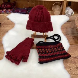 A hand-knit wool toque